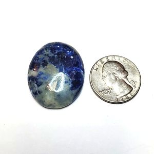 Sodalite oval cabochon - Jewelry crystal lot #014